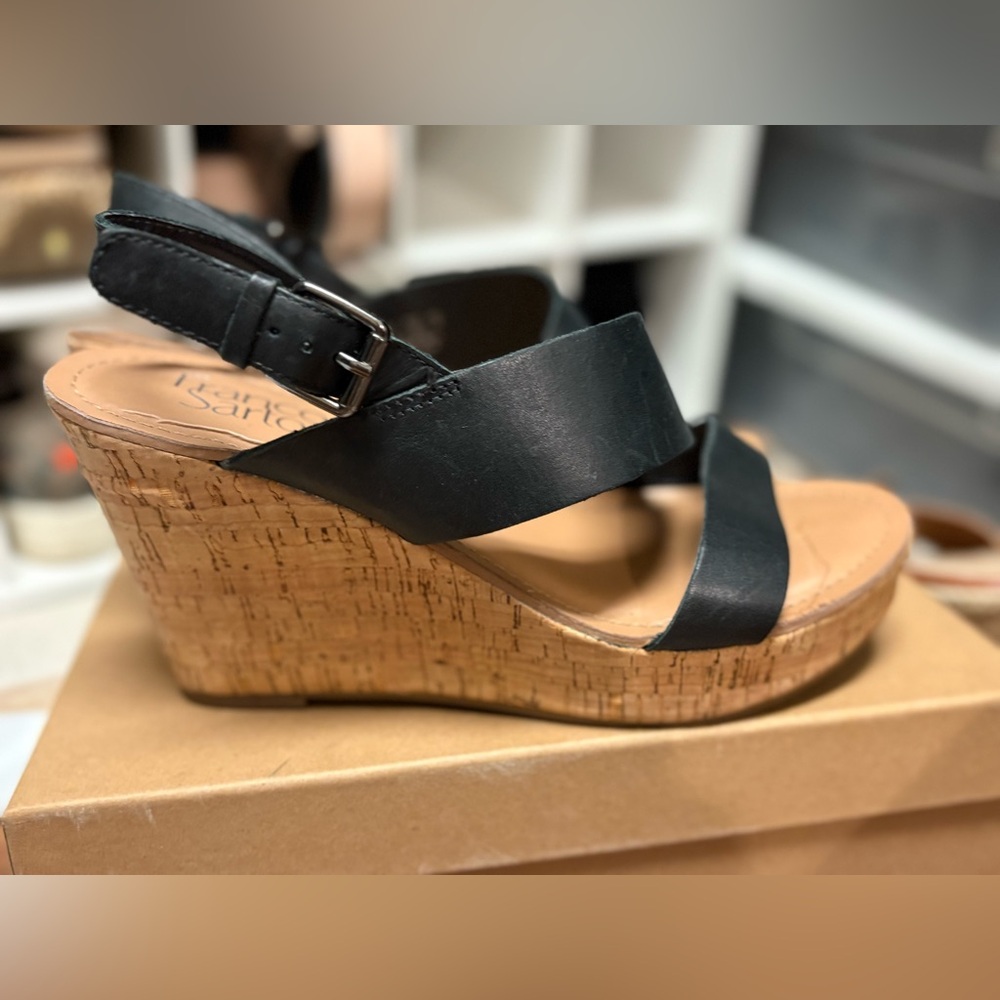 Franco Sarto Black Strappy Sandals